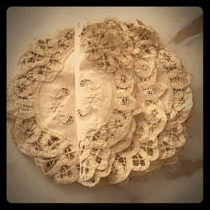 12 Round 100% Cotton Cream Lace Favor Doilies 10”